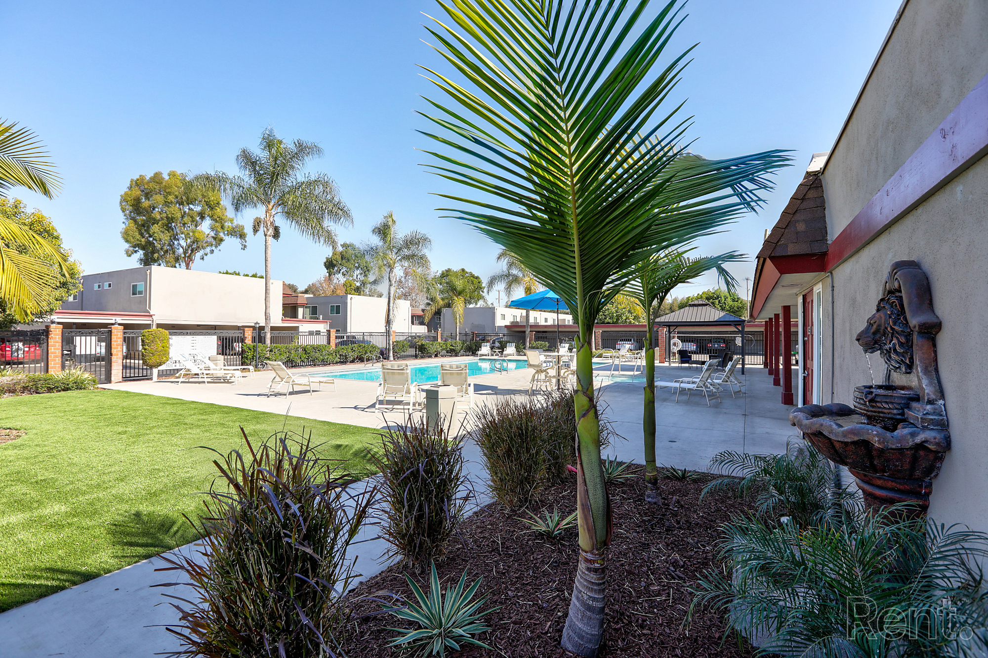 Chateau deville apartment complex walkway